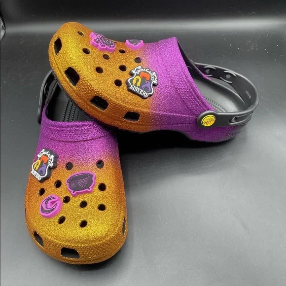 New Womens Size 6, 7, 8, 9, 10, 11 Disney Hocus Pocus Sparkle Crocs